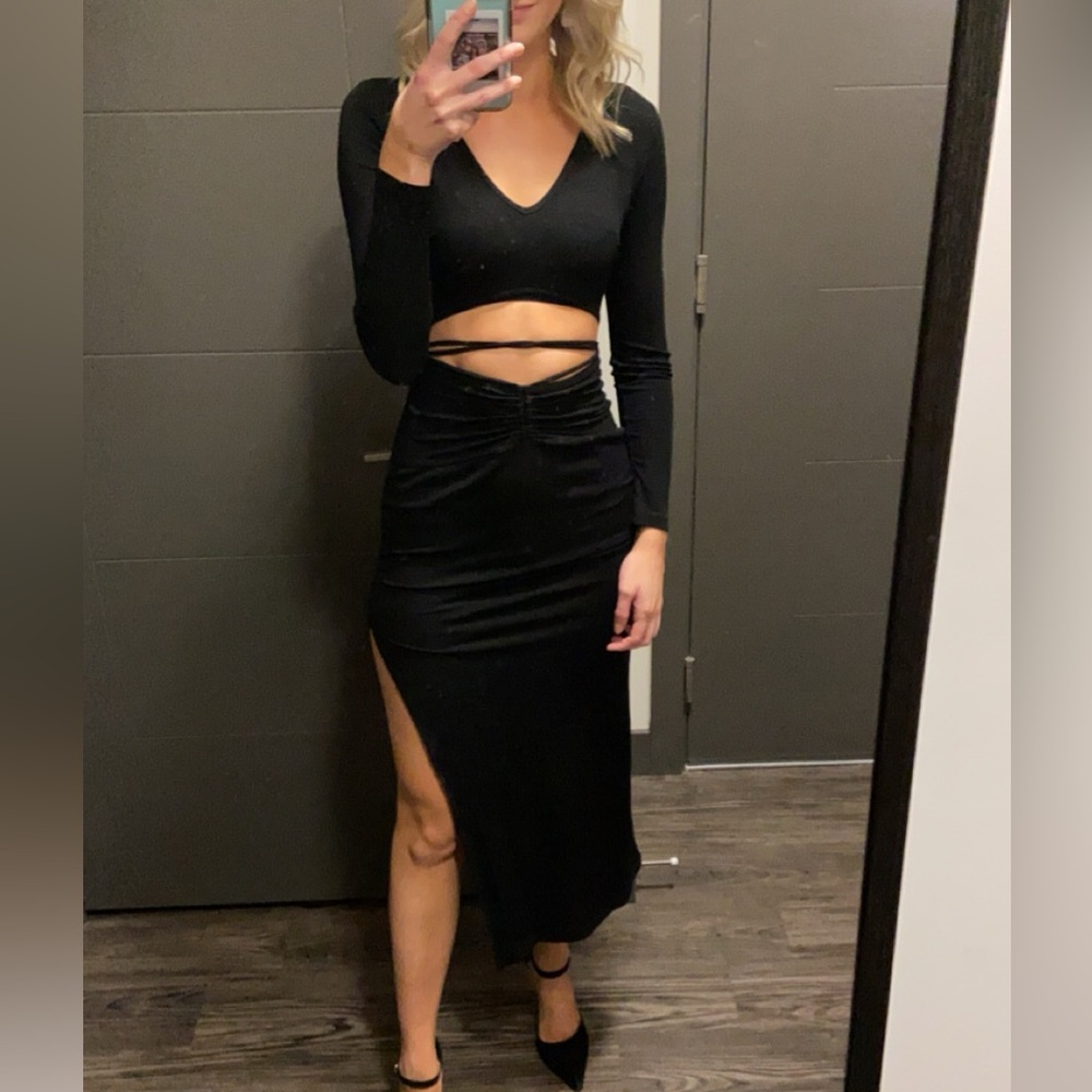 Princess Polly Black Long Sleeve Dress